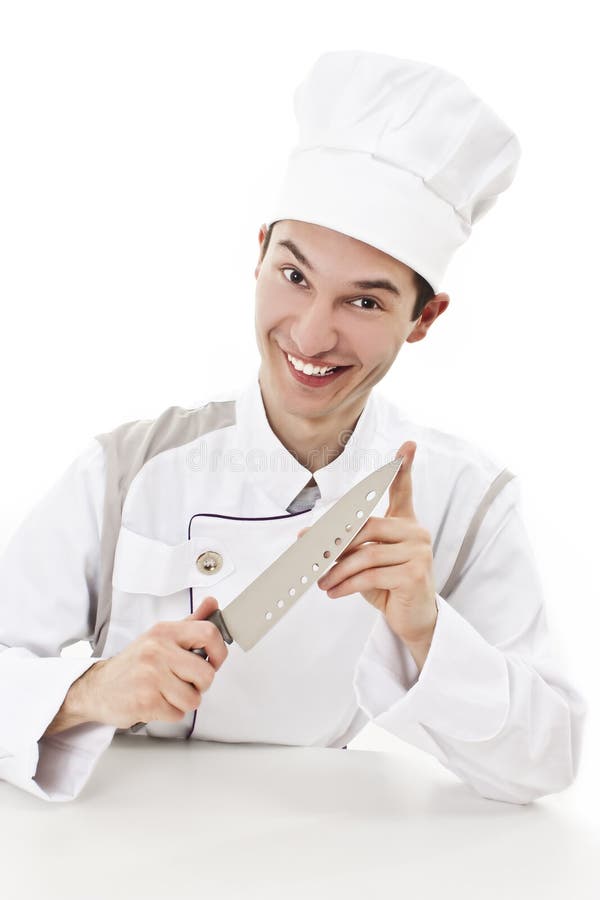 Funny man chef stock image Funny man chef stock image