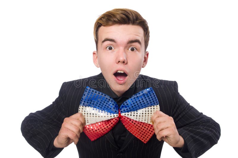 The Funny Man with Giant Bow Tie Stock Photo Image of buffoon, caught