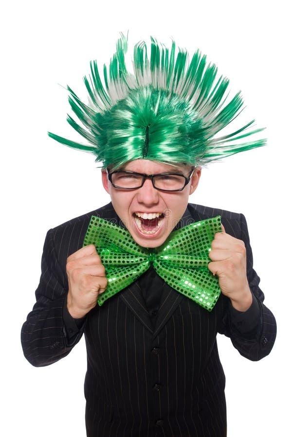 The Funny Man with Mohawk Hairstyle Stock Photo - Image of funny, happy ...