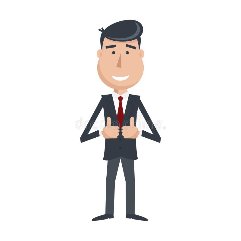 Download Funny Man In Suit And Tie, Shows His Hands Like Icon ...