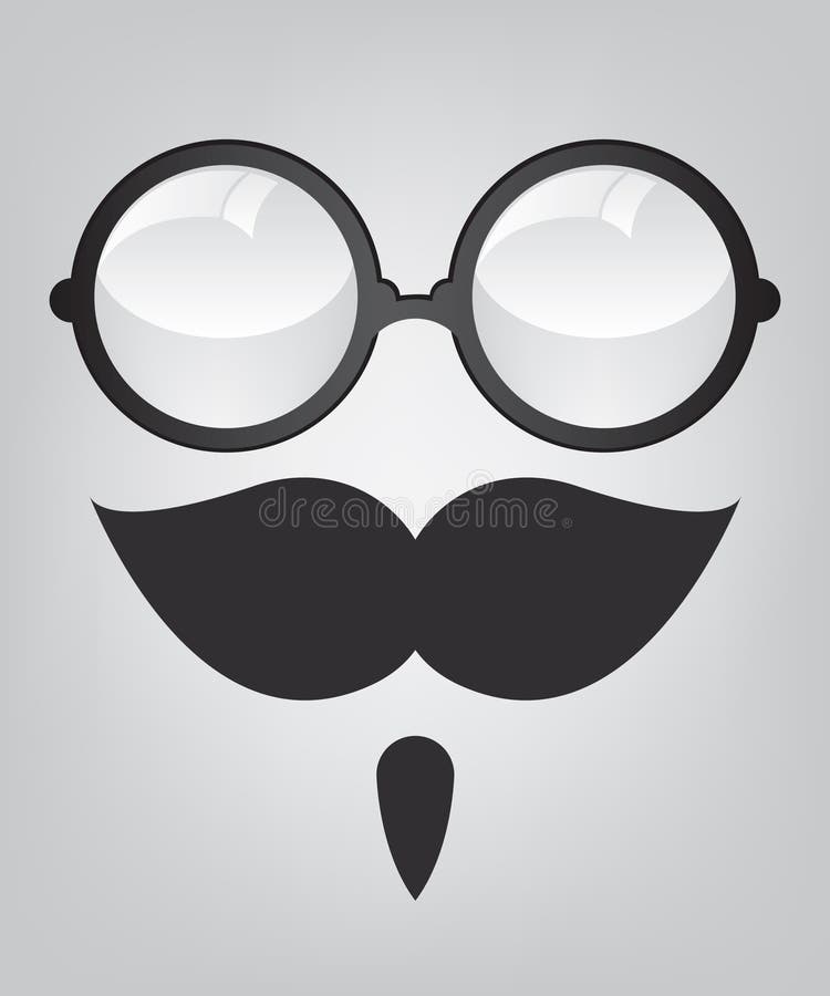 Funny Mask Retro Sunglasses and Mustache Stock Vector Illustration of