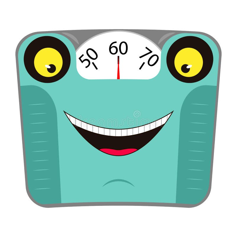 Funny Mechanical Bathroom Scale with Face and Smile. Win Over Excess  Weight. Concept Healthy Lifestyle. Cartoon Character Stock Vector -  Illustration of floor, loss: 185651269