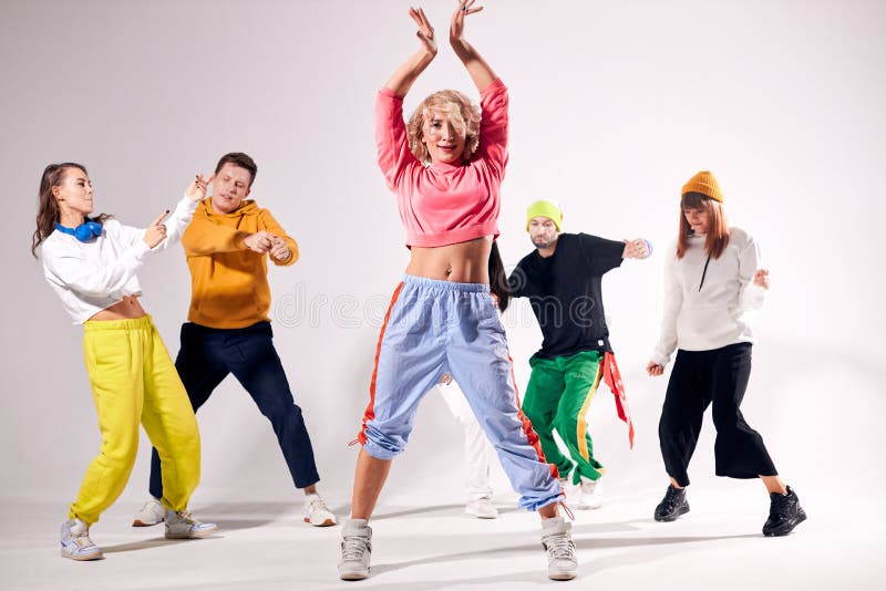 Hip Hop Dancer Nude Girl - Funny Men and Women Dancing Hip-hop at Studio Stock Image - Image of  energy, dancer: 164142135