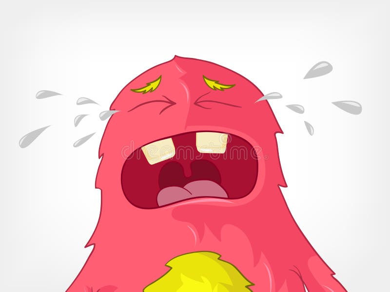 Funny Monster. Cry. stock illustration Funny Monster. Cry. stock illustration