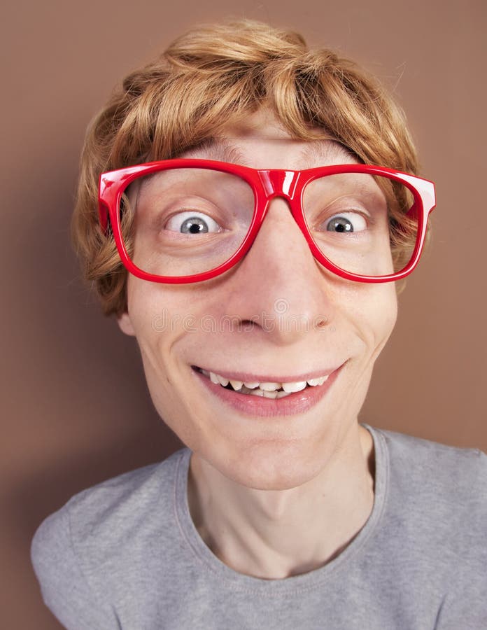 Funny Nerdy Guy Stock Image Image Of Concept Fool Ginger 21496289 