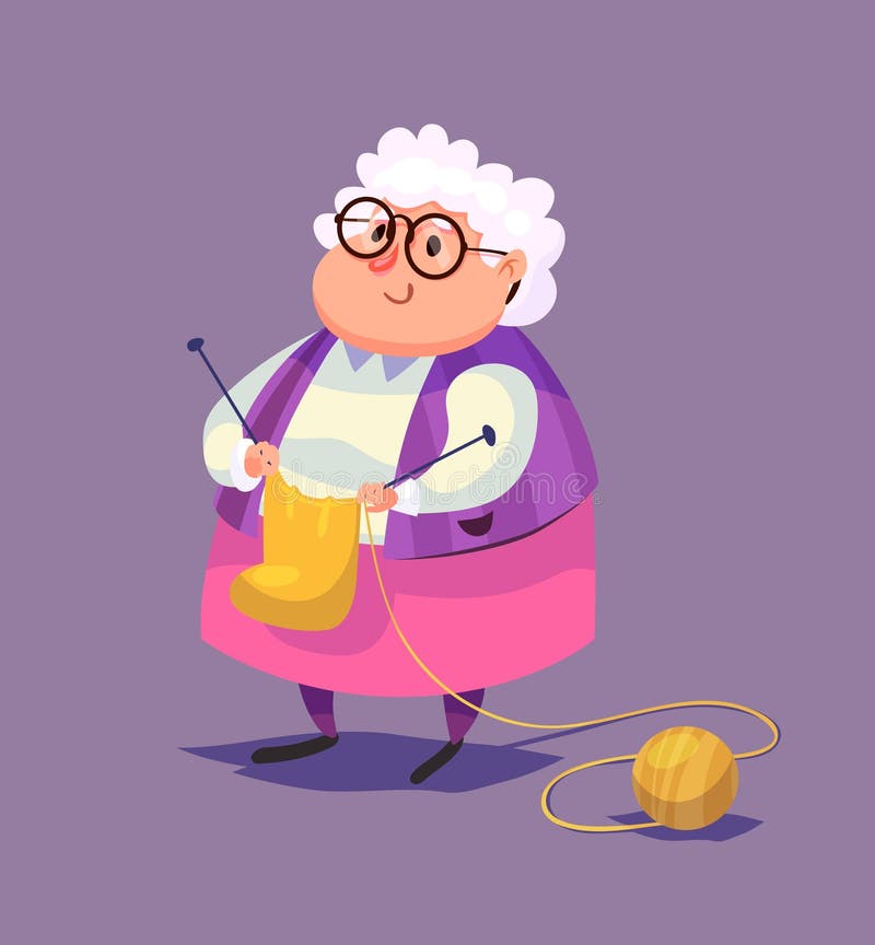 Download Funny Old Woman Character. Vector Stock Vector - Illustration of aged, background: 62420057
