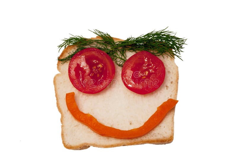 Funny open sandwich