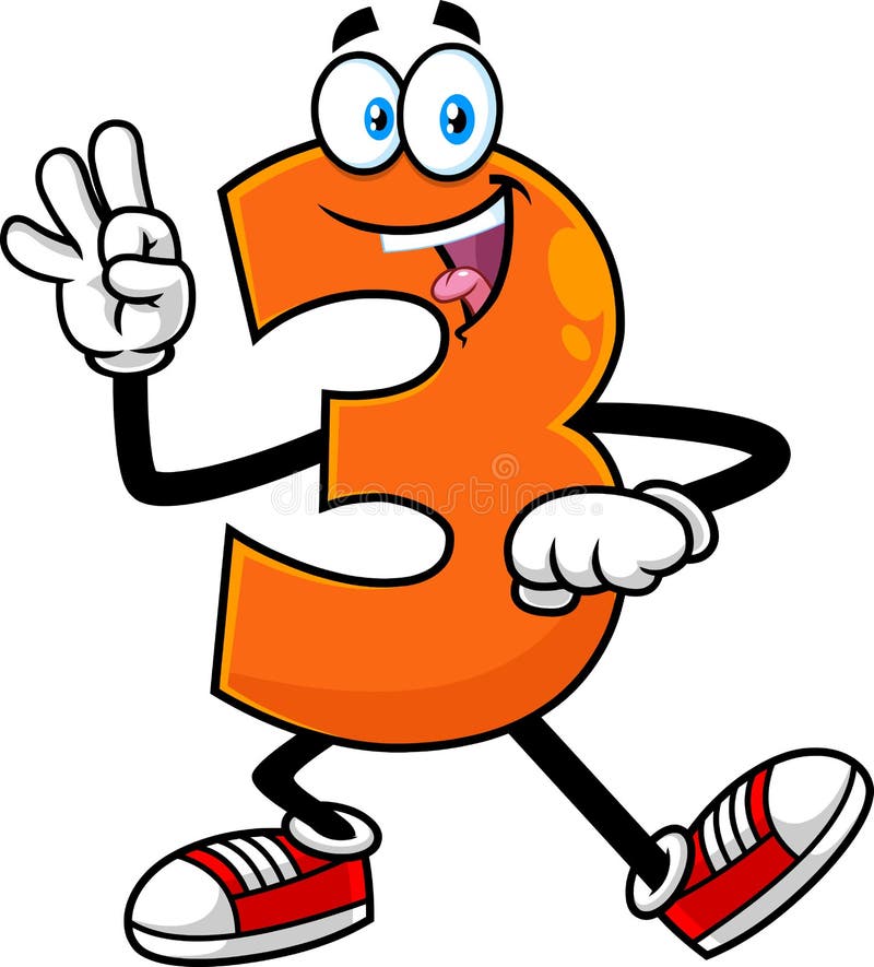 Funny Orange Number Three 3 Cartoon Character Showing Hand Number Three Stock Vector - Illustration of figure, funny: 220165887 Funny Orange Number Three 3 Cartoon Character Showing Hand Number Three Stock Vector - Illustration of figure, funny: 220165887