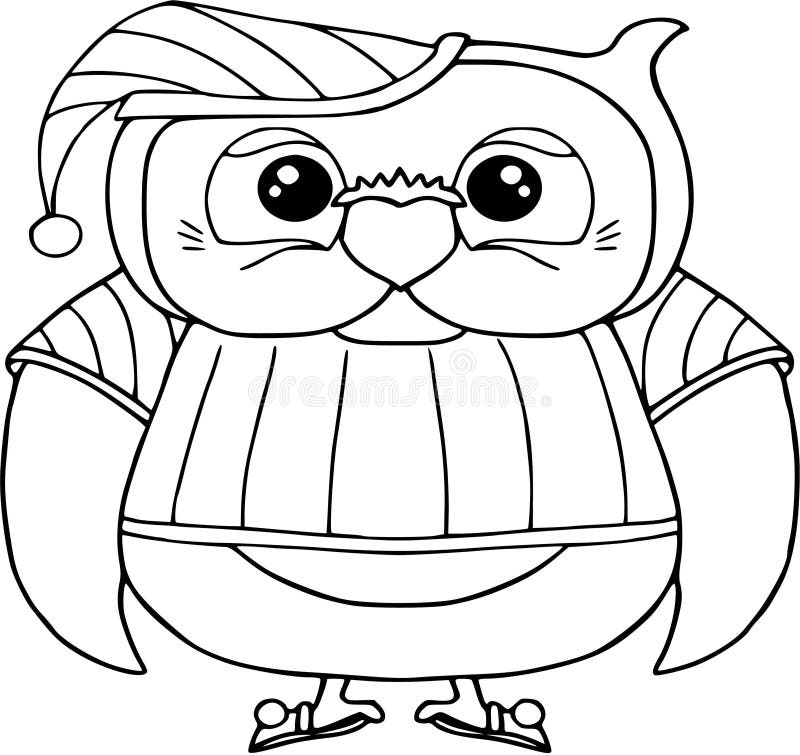 Funny Owl in Striped Pajamas, Coloring. Animals and Birds Cartoon Characters Isolated on White Stock Vector - Illustration of background, portrait: 97295045 Funny Owl in Striped Pajamas, Coloring. Animals and Birds Cartoon Characters Isolated on White Stock Vector - Illustration of background, portrait: 97295045