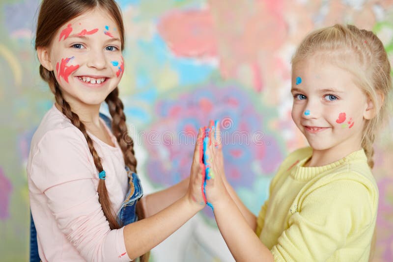Funny painters stock image. Image of creative, color 83933985