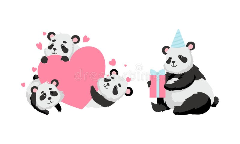 Panda Bear holding Heart Suncatcher NOS 