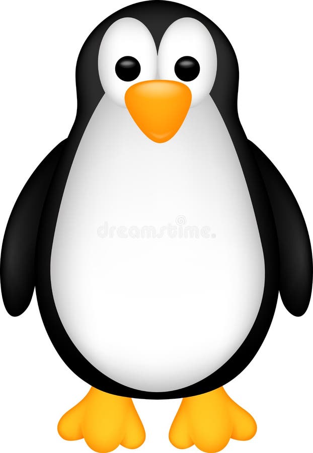Funny penguin cartoob royalty free illustration