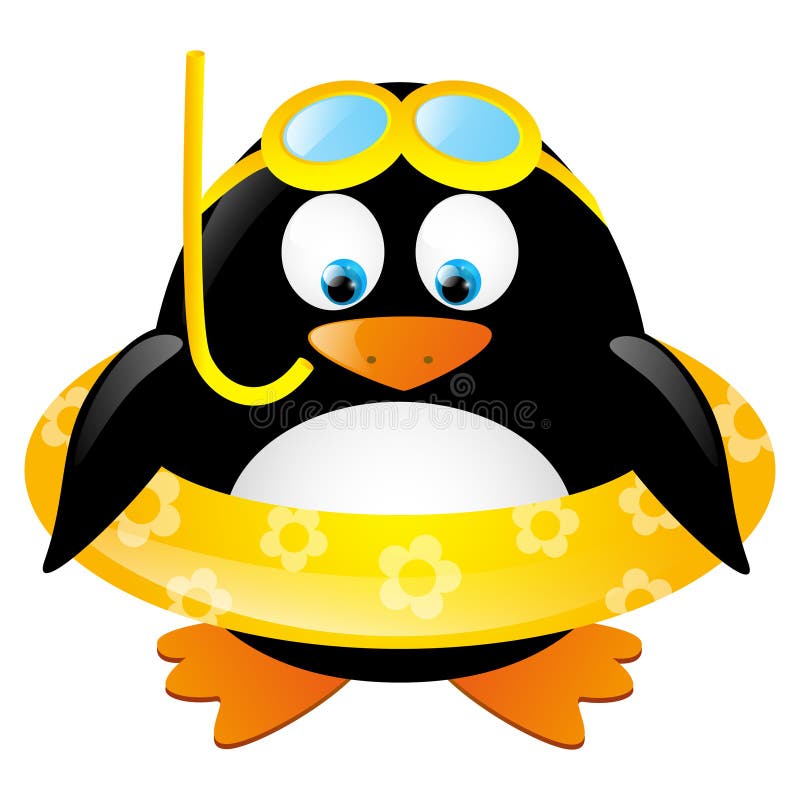 Funny penguin vector illustration