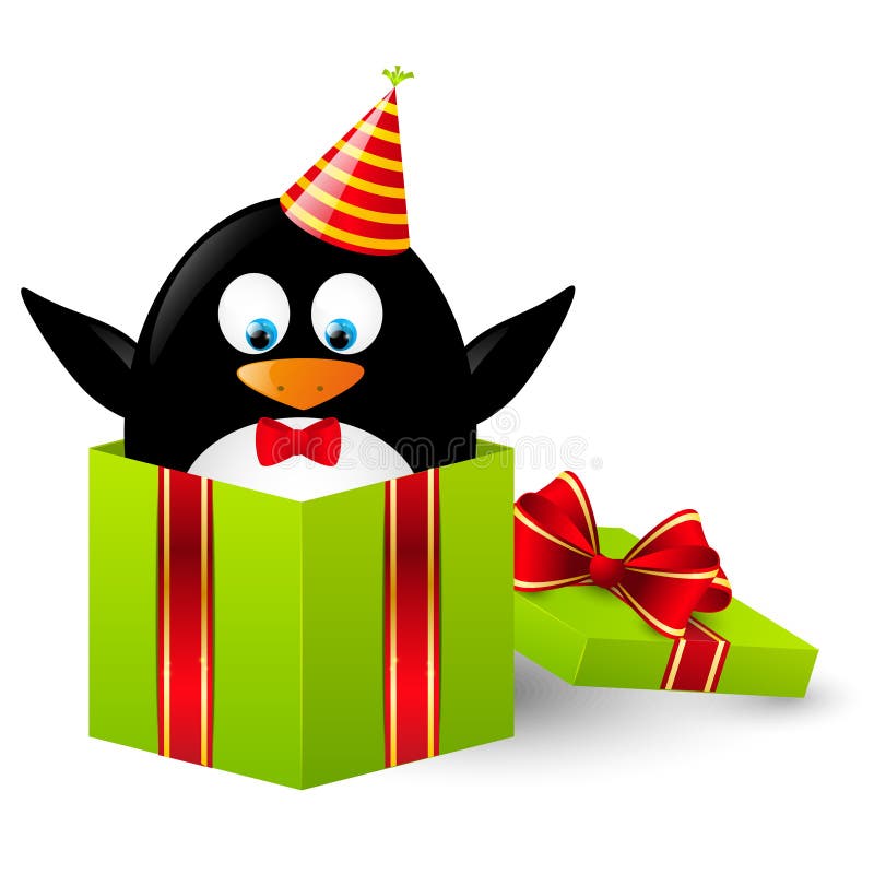 Funny penguin stock illustration