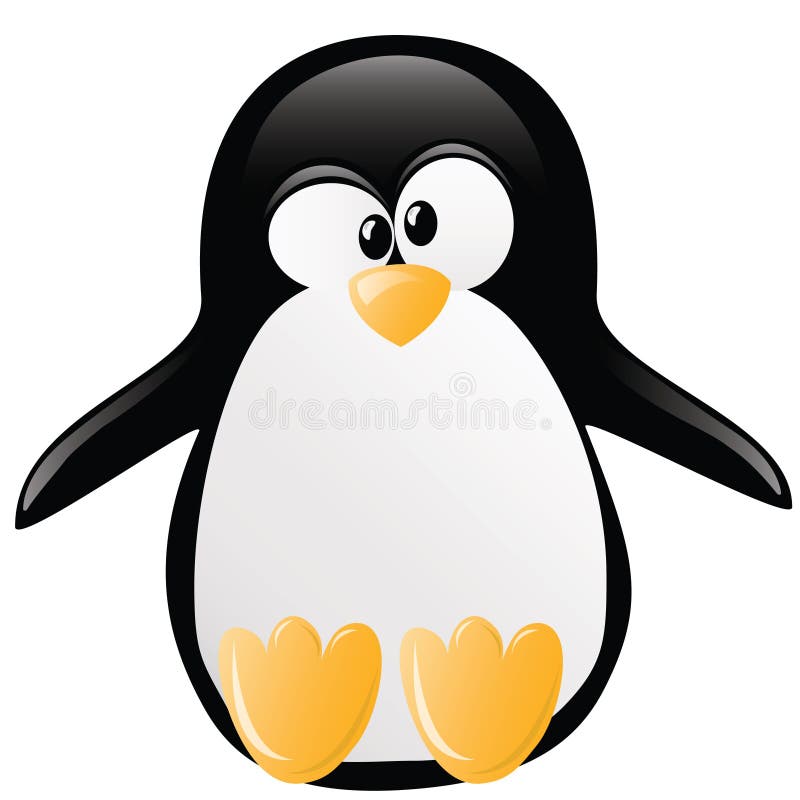 Funny Penguin illustration stock illustration