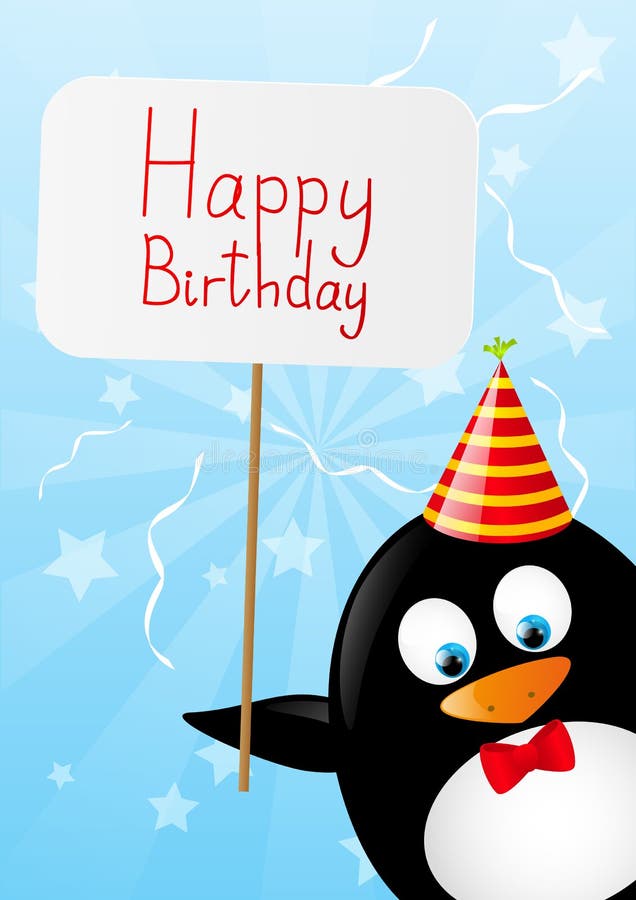 Funny penguin vector illustration