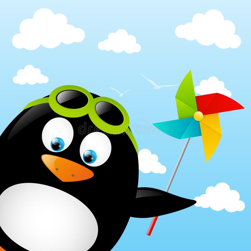 Funny penguin vector illustration