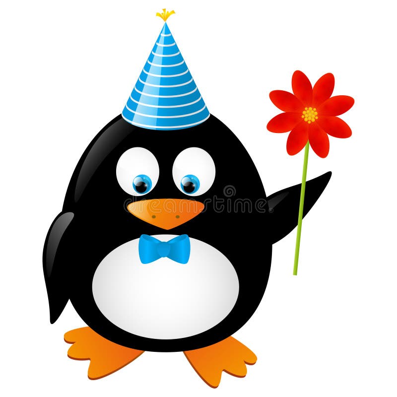 Funny penguin stock illustration
