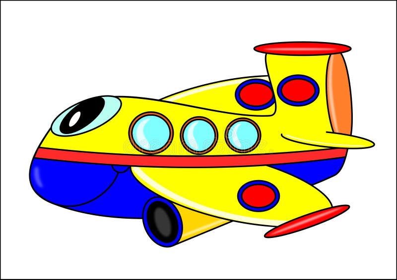 Funny plane for Children royalty free illustration