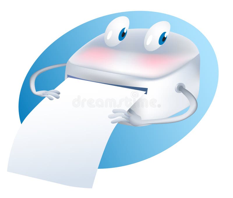 Funny printer stock vector. Illustration of funny, smile - 9745411