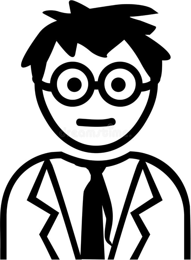 Funny Professor Cartoon Style Stock Vector - Illustration of clever ...