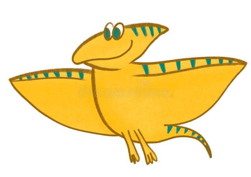 Cute Cartoon Baby Dinosaur Character Yellow Flying Pterodactyl,  Advertising, Monster, Pterodactyl PNG and Vector with Transparent  Background for Free Download
