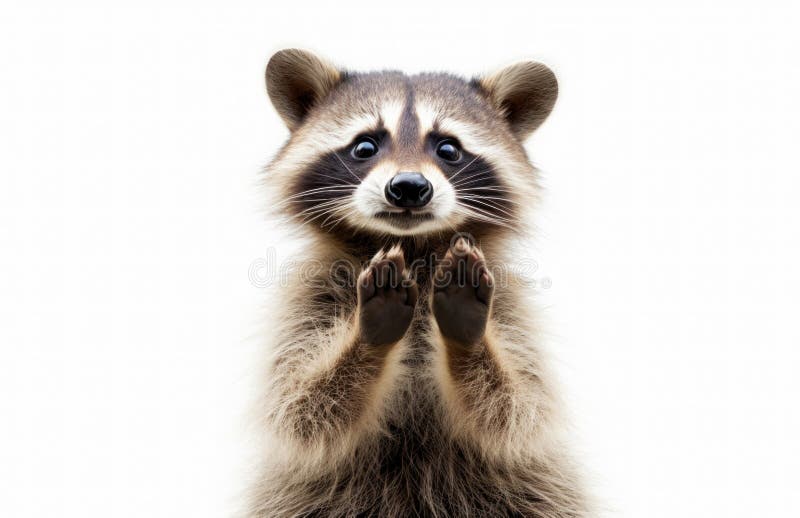 Funny raccoon portrait on a white background vector illustration