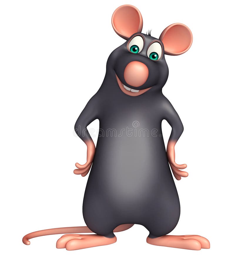 Funny Rat Cartoon Character Stock Illustration - Illustration of forest ...