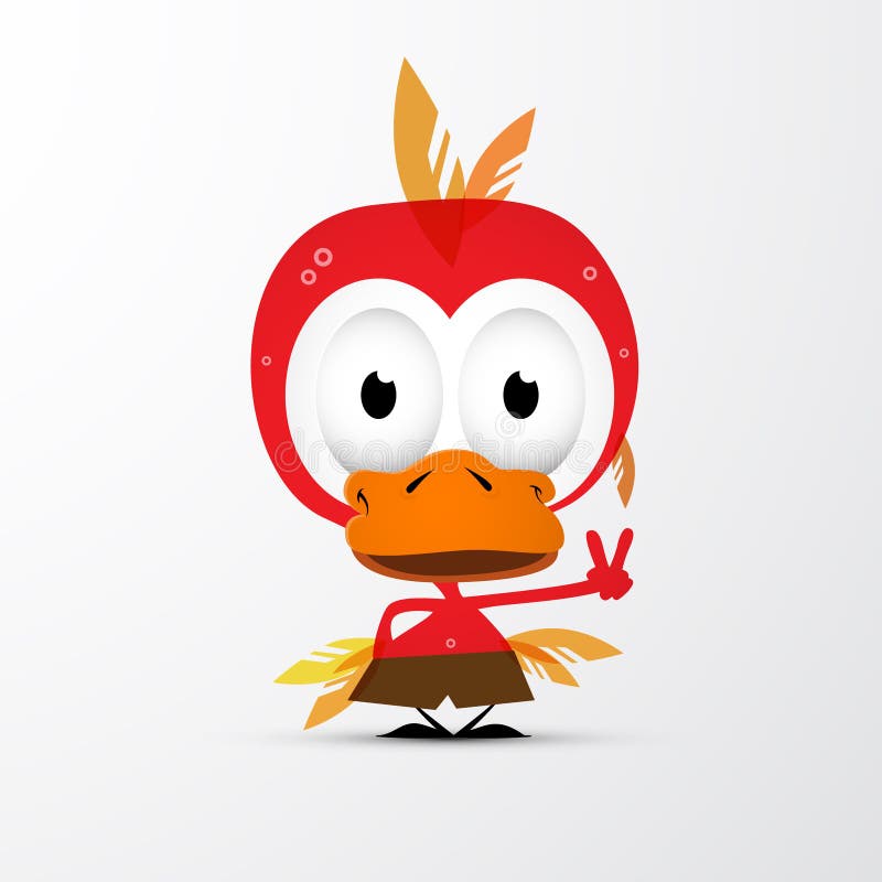 Funny Red Bird Icon