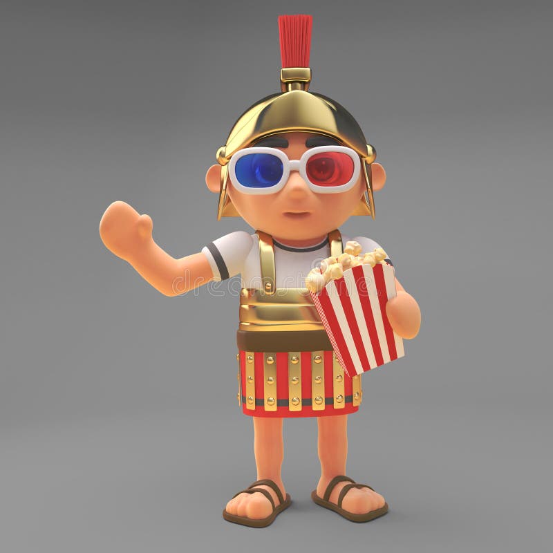 Funny Roman Centurion Soldier Watches a Movie in 3d Glasses Eating Popcorn, 3d Illustration Stock Illustration - Illustration of conqueror, power: 152002477 Funny Roman Centurion Soldier Watches a Movie in 3d Glasses Eating Popcorn, 3d Illustration Stock Illustration - Illustration of conqueror, power: 152002477