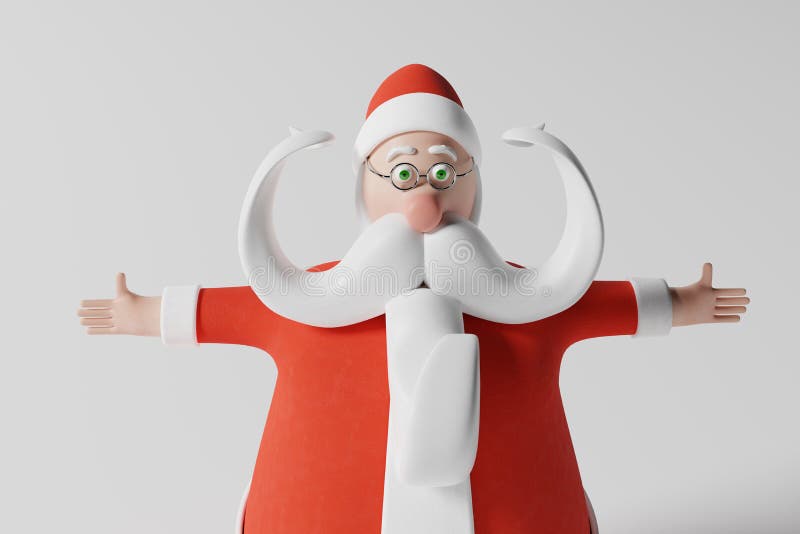 Funny Santa Claus - Realistic Cartoon 3d Rendering Illustration Stock Illustration - Illustration of holiday, joyful: 236275361 Funny Santa Claus - Realistic Cartoon 3d Rendering Illustration Stock Illustration - Illustration of holiday, joyful: 236275361