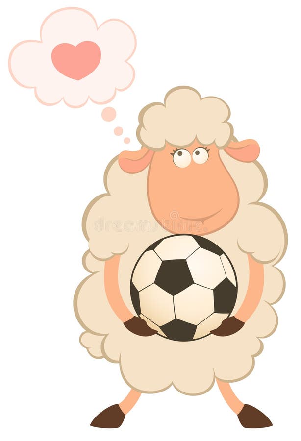 funny sheep play in football