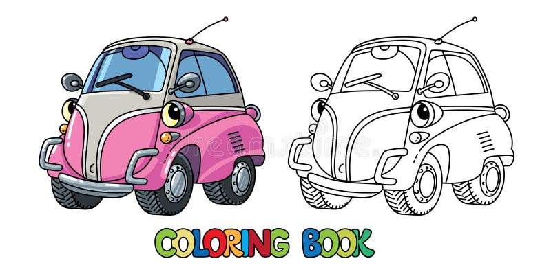 Download Funny Small Retro Car With Eyes Coloring Book Stock Illustration Illustration Of Smile Cars 201085382