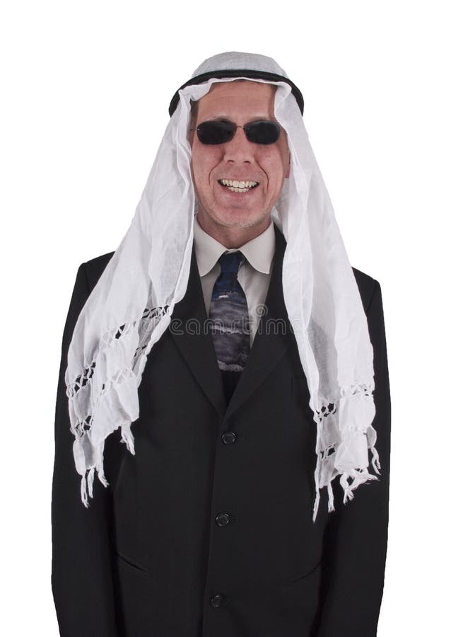 Funny Smiling Arab Businessman Isolated royalty free stock images Funny Smiling Arab Businessman Isolated royalty free stock images