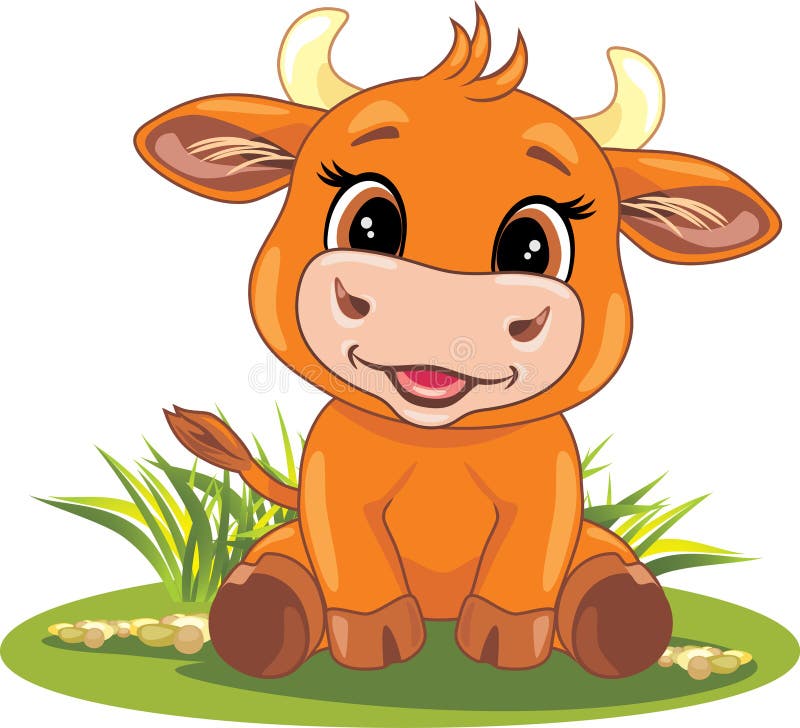 Funny Smiling Baby Bull. Cartoon Drawing Stock Vector - Illustration of bullish, emotions: 213552308 Funny Smiling Baby Bull. Cartoon Drawing Stock Vector - Illustration of bullish, emotions: 213552308