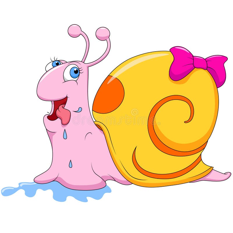 Funny Snail cartoon stock vector. Illustration of creep 47778452
