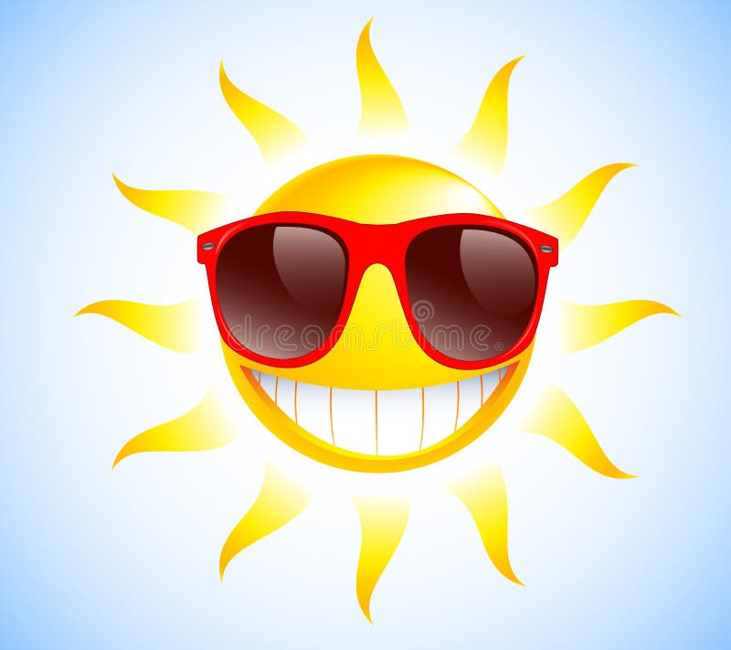 Premium Vector | Summer sun head wearing cool sunglasses, vector  illustration carton emoticon. doodle icon drawing