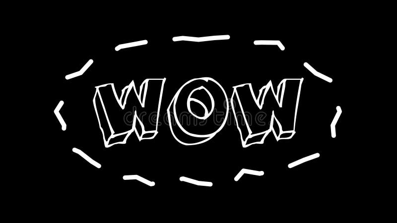 Funny text Wow with frame like worms, 3d render background, computer generated backdrop for happy creative vector illustration