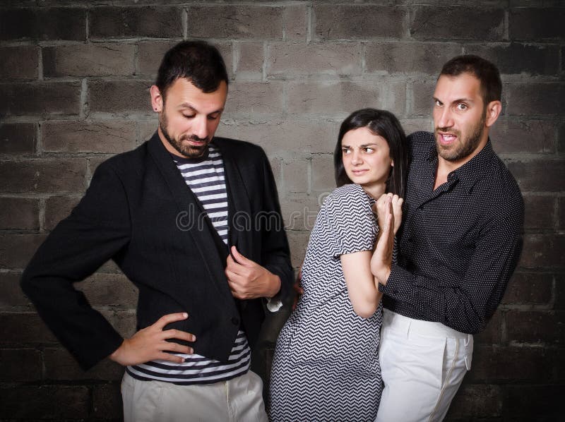 Funny threesome problems stock photo. Image of caucasian - 35603120