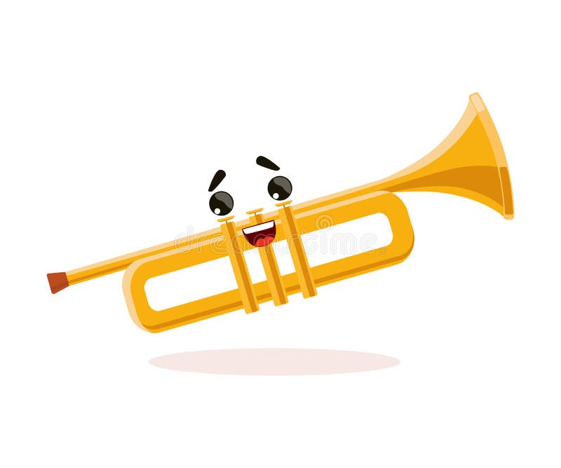 Funny Trumpet Musical Instrument Cartoon Character Vector Illustration Stock Vector - Illustration of concert, happiness: 153850371 Funny Trumpet Musical Instrument Cartoon Character Vector Illustration Stock Vector - Illustration of concert, happiness: 153850371