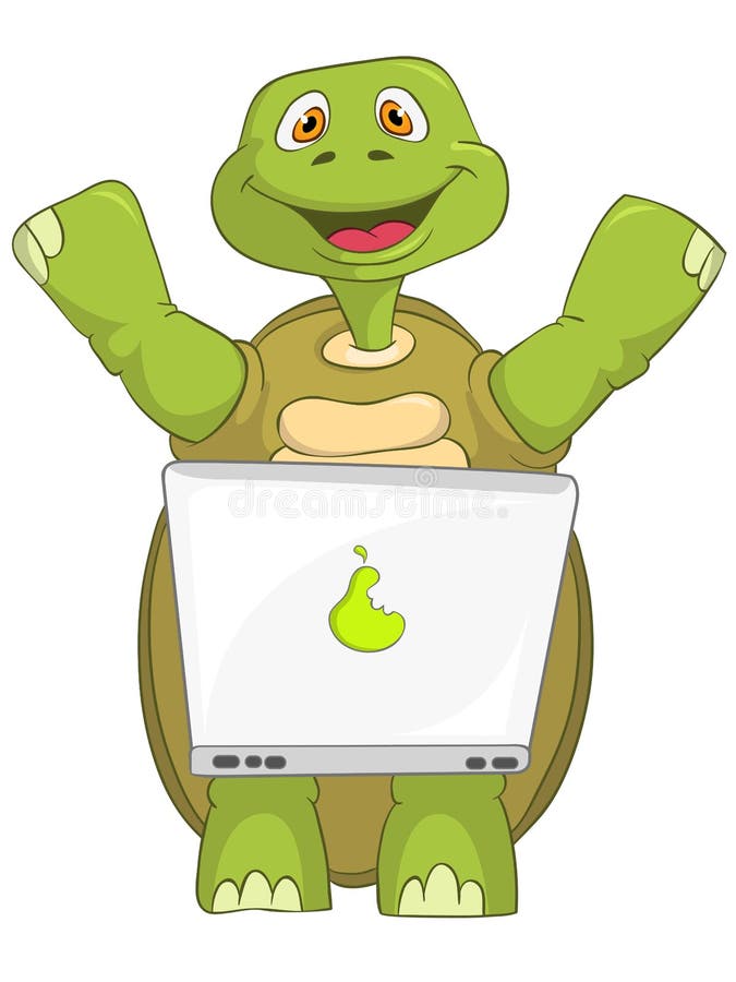 Funny Turtle. stock illustration