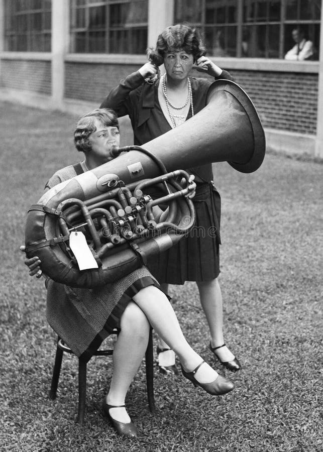 Funny Vintage Tuba Player, Music, Women Having Fun Stock Photo - Image of retro, instrument: 146873294 Funny Vintage Tuba Player, Music, Women Having Fun Stock Photo - Image of retro, instrument: 146873294