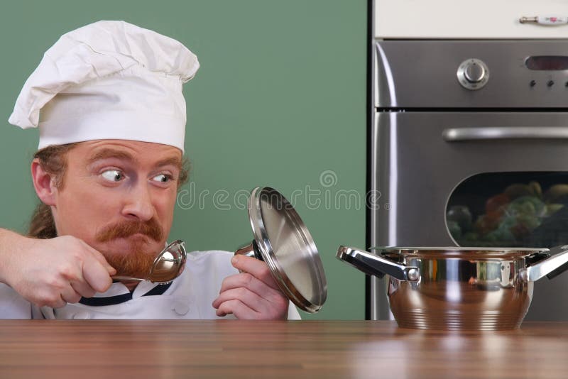 Funny young chef