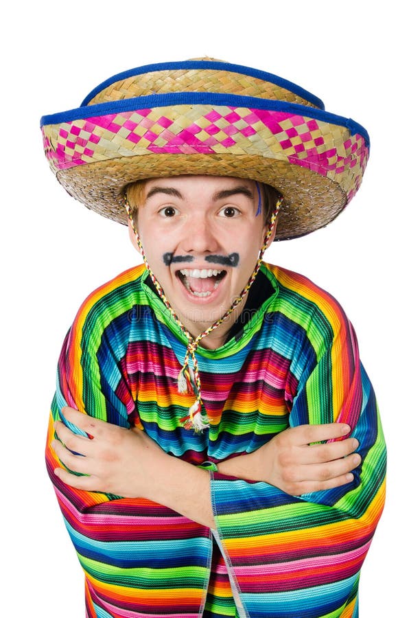 251 Funny Young Mexican False Moustache Isolated Stock Photos - Free ...