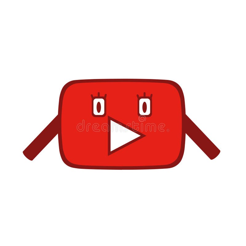 Youtube Cartoon Logo for Channels Stock Vector - Illustration of design,  multi: 192243220
