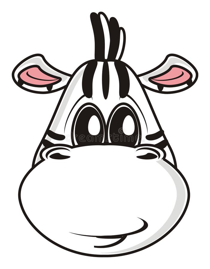 Funny Zebra face stock illustration. Illustration of fauna - 69630635
