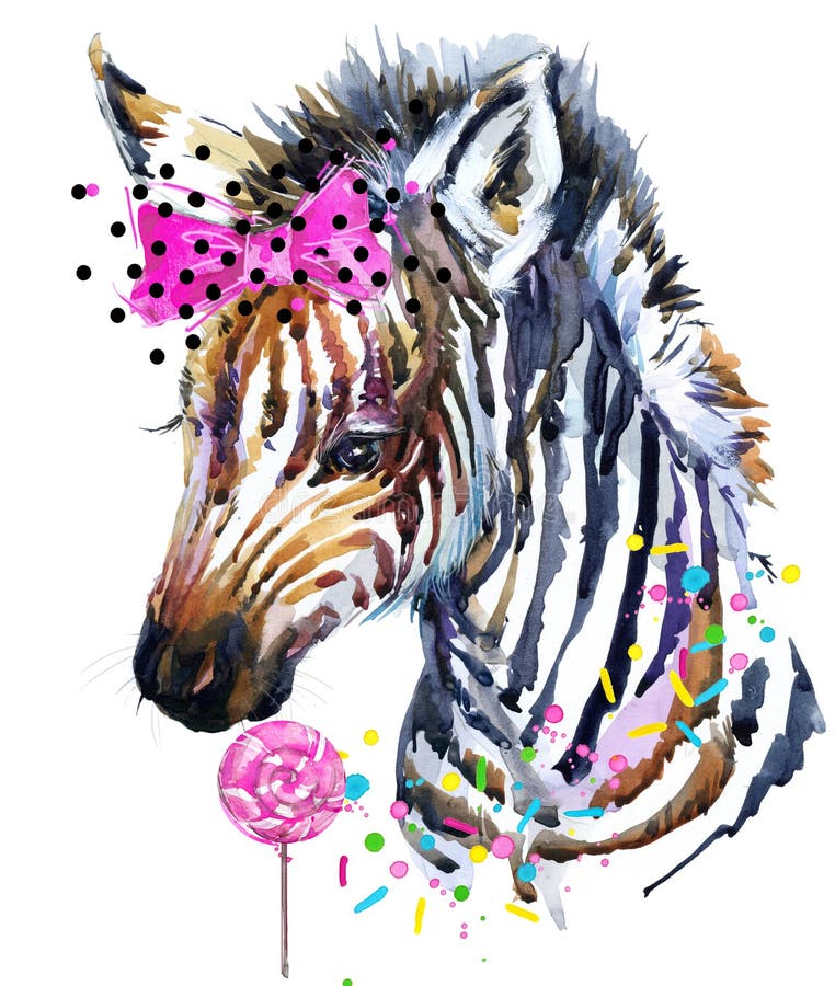 Zebră ciudată. ilustrare acustică. natură africană. animal tropical. faună sălbatică. vector illustration