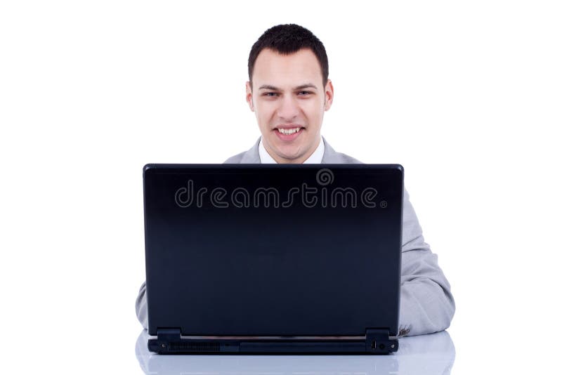 Funzionamento dell'uomo di affari fotografia stock Funzionamento dell'uomo di affari fotografia stock