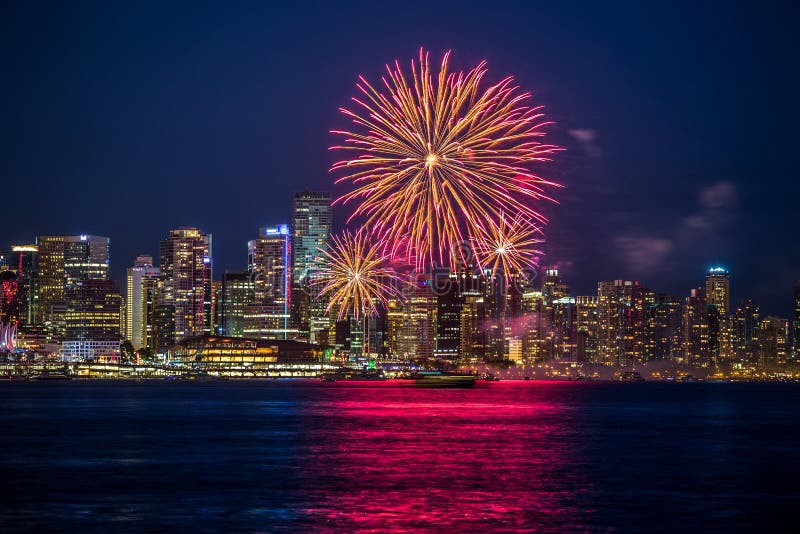 Fuochi d'artificio Vancouver di giorno del Canada