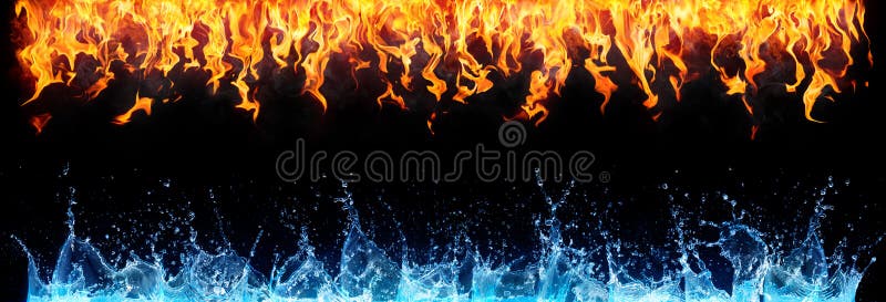 Fuoco ed acqua sul nero Fuoco ed acqua sul nero
